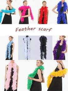 1PC Colorful Artificial Fur Boas For Women For Dancing Wedding Party Halloween,Stage Decoration Holiday Party Headwear Accessories Clothing Accessories, ,Scarf Decoration, Suitable For Birthday Party, Halloween,Horse Racing, Tea Party, New Year's Eve, Concert And Home Decor, Dance Wedding, Stage Performance, Carnival Costume And Accessories, Party Supplies,Ideal Choice For Gifts