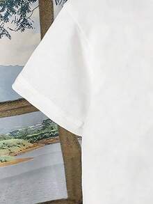 Tween Girls 2 Pieces Set Peace Sign Soda Theme Tee And Shorts Retro Summer Playtime - White - View 8