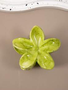 6个/套女士渐变花朵发夹，时尚、优雅、简约设计。这些可爱的纯色发夹尺寸为8厘米/3.15英寸，轻巧便携，采用塑料材质。它们非常适合日常佩戴，无论是休闲日、派对、通勤还是度假。非常适合打造丸子头或马尾辫造型，方便洗脸或化妆时取用。