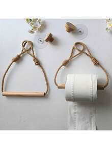 1 Stück dekorativer hängender Toilettenpapierhalter - platzsparender Toilettenpapier-Spender mit einfachem Rollenwechsel - Badezimmer-Accessoires für moderne Häuser, Haushaltsartikel, Tisch - Verschiedenfarbig - Übersicht 2