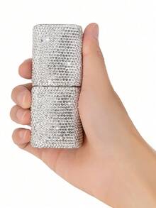 1 peça Estojo de cigarros personalizado com strass, capa protetora de luxo para cigarros, caixa de cigarros portátil à prova de humidade Y2K, essencial para viagens e férias, acessórios para fumar - Multicolorido - Ver 10