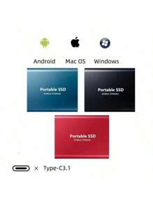 SSD Mobile Solid-State-Festplatte, Erweiterungs-Upgrade 4TB tragbare mobile Festplatte, Computerspeicher