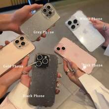 Sequins Compatible With IPhone 16, 15, 14 Plus, 13, 12, 11 Pro Max Plus Glitter Phone Case. Soft, Transparent Protective Cover, Perfect As A Gift For Girlfriend Or Lady.