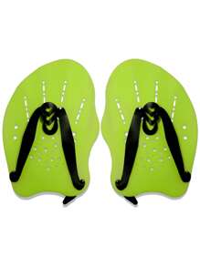 1 Pair Unisex Swim Training Hand Paddles, Adjustable Silicone Straps Swimming Training Hand Flippers, Snorkeling Diving Gloves, Fins, Sports Silicone Palm Accelerated Water Paddle Equipment, Beach Essentials, Beach Accessories, Pool Float