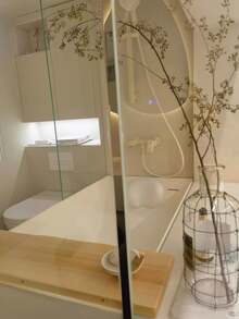 1 kệ gỗ treo tường nổi, thiết kế rộng cho nhà bếp, phòng khách hoặc trưng bày - Nhiều màu - Xem 8