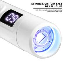 Lámpara UV LED portátil y recargable para uñas, esmalte de uñas de gel, secado, resina, lámpara de luz UV rápida para uñas, arte, soporte de escritorio, desmontable