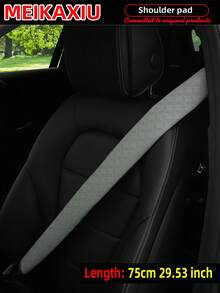 MEIKAXIU 1 Stück/2 Stück PU-Leder geprägter, weicher & bequemer verlängerter Autosicherheitsgurt Schulterpolster, 75cm/29,5 Zoll universelles Auto Interieur Zubehör, Gurt Dekoration & Druckentlastung - 75 cm 29,53 Zoll - Übersicht 13