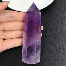 1 件天然水晶棒治愈玫瑰石英紫水晶单点适用于家居装饰或礼物！
