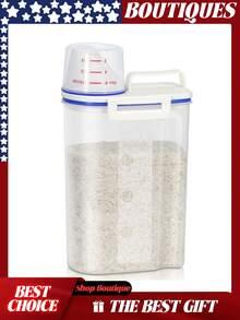 Contenedores de almacenamiento de cereales, dispensador de arroz, contenedor de cereales, contenedor de arroz, contenedor de almacenamiento de harina, contenedor de harina, dispensador de arroz, contenedor de almacenamiento de granos, contenedores de harina y azúcar, dispensadores de contenedores de cereales, almacenamiento de arroz, contenedor de almacenamiento de arroz, contenedor de almacenamiento de comida para perros, dispensador de cereales, contenedores de almacenamiento de alimento para mascotas, contenedor de comida para perros, contenedor de comida para mascotas, contenedor de almacenamiento hermético de comida para perros, contenedor de almacenamiento de semillas para pájaros, contenedor de comida para gatos, contenedor de comida para perros, contenedor de arroz, envase de almacenamiento de alimentos de cocina de plástico con taza, pequeño contenedor dispensador de comida de mascotas para perros y gatos - Azul - Ver 1