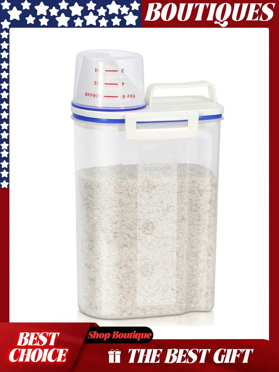Contenedores de almacenamiento de cereales, dispensador de arroz, contenedor de cereales, contenedor de arroz, contenedor de almacenamiento de harina, contenedor de harina, dispensador de arroz, contenedor de almacenamiento de granos, contenedores de harina y azúcar, dispensadores de contenedores de cereales, almacenamiento de arroz, contenedor de almacenamiento de arroz, contenedor de almacenamiento de comida para perros, dispensador de cereales, contenedores de almacenamiento de alimento para mascotas, contenedor de comida para perros, contenedor de comida para mascotas, contenedor de almacenamiento hermético de comida para perros, contenedor de almacenamiento de semillas para pájaros, contenedor de comida para gatos, contenedor de comida para perros, contenedor de arroz, envase de almacenamiento de alimentos de cocina de plástico con taza, pequeño contenedor dispensador de comida de mascotas para perros y gatos - Azul - Ver 1