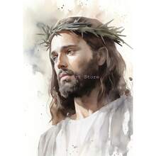 1pc Rellgion Jesus In Prayer Sheep Christian Child Bible Canvas Printing Wall Arts Picture For Living Room Decor Posters Optional Frame ,Wall Art With Frame - Multicolor - View 137