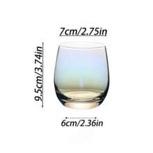 3 Pieces - Large Capacity Household And Commercial Creative Transparent Egg-Shaped Cup Glass Water Cup Breakfast Cup Milk Cup Egg Cup Set Drinking Glass Transparent Glass Water Cup Ice Coffee Cup Cute Drinking Cup Summer And Winter Drinkware Home Kitchen Supplies - Multicolor - View 2