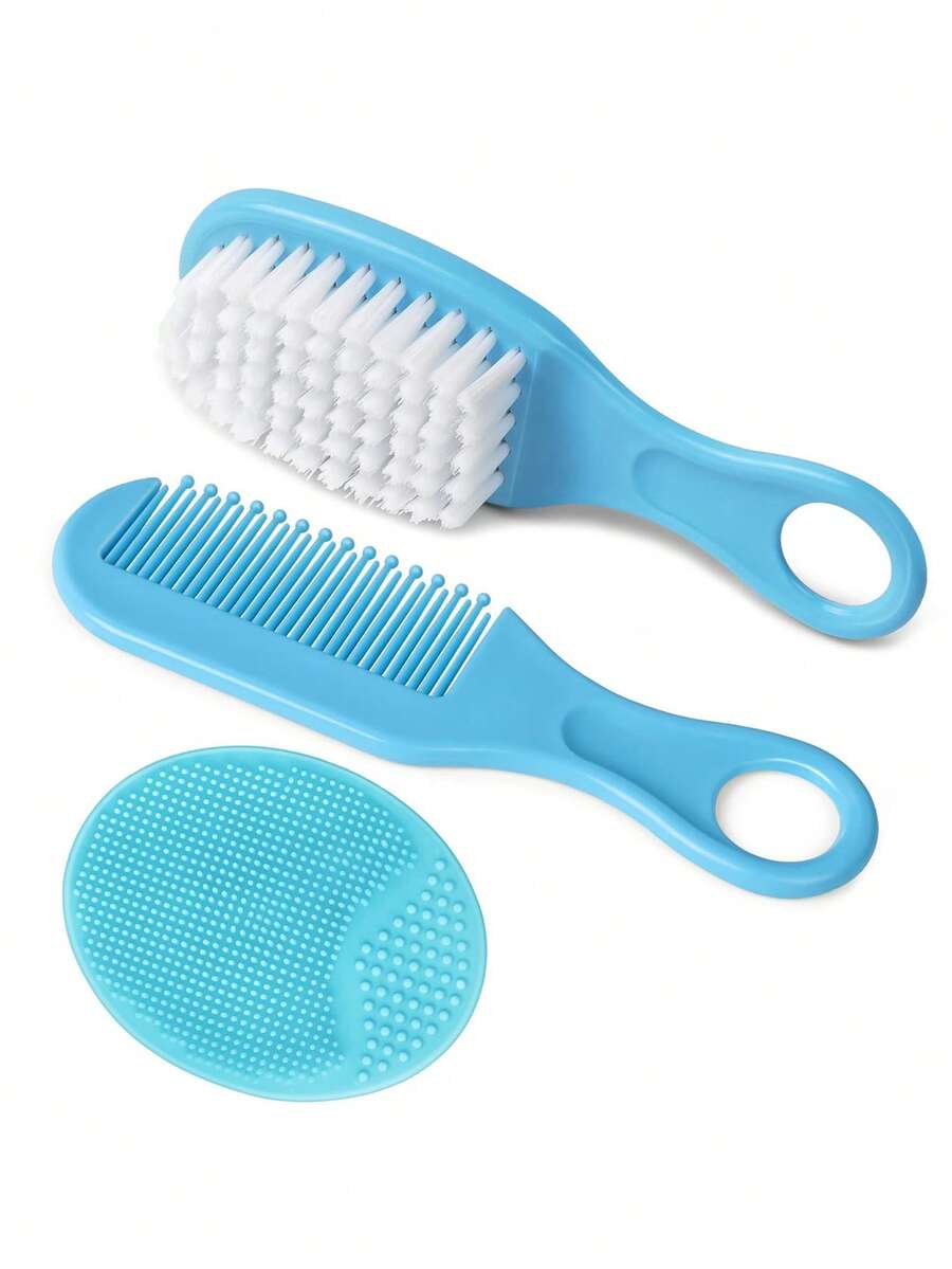 2/3 Pcs Baby Hair Brush Set For Removing Birthmarks, Newborn Head Care Hair Brush Kit, Kids Massage Brush Set - Multicolor - View 1