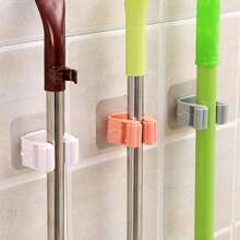 1PC Mona Lisa Mop Holder, Non Perforated Wall Mounted Mop Clip, Super Strong Load-Bearing Bathroom, Bathroom Broom, Mop Clip Saves Space, No Clutter, No Punching Universal Storage Rack