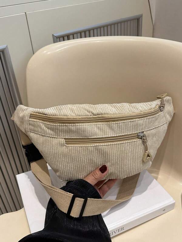 Sac banane zippé de couleur unie , sac poitrine en velours côtelé, convient pour le shopping, le portefeuille, les jeunes femmes, les étudiants, les nouveaux arrivants, les cols blancs. Ils sont parfaits pour les bureaux, les universités, le travail, les affaires, les déplacements, les activités de plein air, les voyages et les sorties