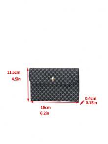 2pcs/Set Women Fashion Personalized Printed Shoulder Bag And Handbag Set - Black - View 7