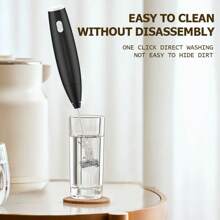 Feizsmile Espumador de leche eléctrico portátil recargable por USB con varillas de acero inoxidable, fabricador de espuma ajustable a 3 velocidades para café, latte, capuchino, chocolate caliente, matcha, huevo