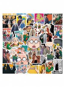 110pcs Sakamoto Days Manga Daily Life Cartoon Sticker Set, DIY Scrapbooking/Luggage/Phone Case Creative Decor, Cute Student Gift, Sticker Supplies