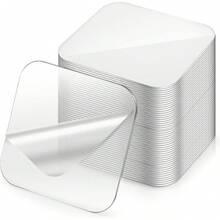 50片双面胶凝胶垫，透明粘性凝胶垫，可拆卸，可水洗，无痕，凝胶胶带适用于DIY，办公室，固定 - 雙面黏膠 - 查看 1