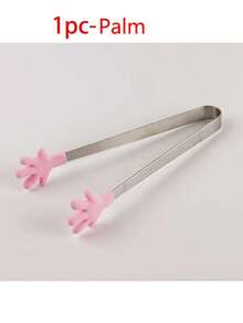 1/3 件可爱硅胶迷你夹子、厨房小工具、家用烧烤面包冰块夹 - 粉色 - 查看 15