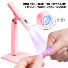 Lámpara UV LED portátil y recargable para uñas, esmalte de uñas de gel, secado, resina, lámpara de luz UV rápida para uñas, arte, soporte de escritorio, desmontable