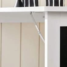 Wall-Mounted Drop-Leaf Table, Folding Kitchen Dining Table Desk With Memo Board, White - White - View 6