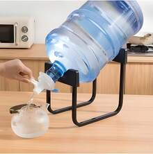 Dispensador de agua invertido conveniente, soporte invertido universal para botellas de agua con grifo de agua, dispensador de agua simple - Negro - Ver 2