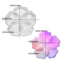 1PC Floral Coaster Storage Box Silicone Mold - DIY Cherry Blossom Coaster Making Kit, Resin Casting Mold For Handmade Crafts - Transparent White - View 10