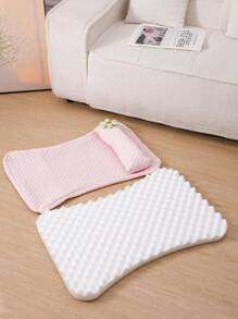1pc Ice Silk Material Pet Mat, Summer Cooling Breathable Dog Bed, Removable Anti-Slip Cat/Dog Sleep Pad With Pillow, Suitable For Medium & Small Pets