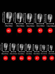 240 Piezas de Uñas Postizas Cortas y Transparentes para Arte de Uñas, Uñas Postizas Gel Falsas, Extensiones de Uñas Pre-Formadas y Pre-Pulidas para Manicura DIY