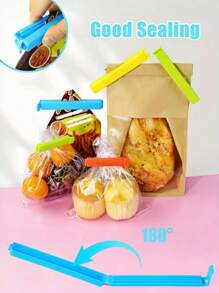 20pcs Food Bag Clips, Portable Food Fresh-Keeping Sealing Clips, Reusable Moisture-Proof And Dust-Proof Clips, Suitable For All Kinds Of Plastic Bags And Snack Bags, Kitchen Storage Boxes And Storage, Kitchen Accessories, Kitchen Gadgets