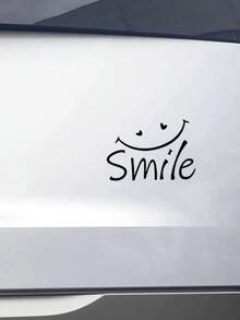 1 件黑色[笑脸]汽车贴纸，创意个性化汽车外部贴花贴纸，适用于汽车、笔记本电脑和所有型号