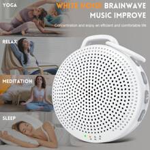 JUSLACO Machine anti-bruit blanc, 21 sons apaisants, machine à sons pour le sommeil avec batterie 2000 mAh, machine à sons portable avec minuterie et mémoire pour la maison, le bureau, les voyages et le yoga, blanc/rose