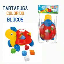 Brinquedo Tartaruga Marujo – Encaixe de Blocos Colorido - Multicolorido - Visão 1