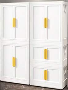 5/4/3/2/1 Easy-Install Thickened Baby Wardrobe, Nursery Storage Cabinet, Household Snacks & Clothes Organizer Box, Children Small Closet - Multicolor - View 6