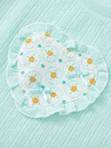 Balabala Áo thun tay ngắn cho bé gái 2025 mùa hè ngọt ngào - hồng xanh - Xem 5