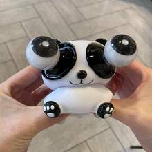 2025新款趣味减压熊猫挤压玩具，颜色款式随机，凸眼熊猫坐立不安挤压玩具，生日/节日/礼物 - 彩色 - 查看 5