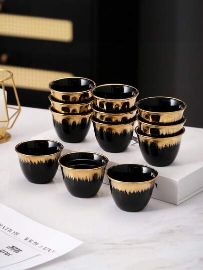 1pc/6pcs/8pcs/12pcs Ceramic Cups For Kitchen, Dining Room, Living Room, Gifts, Suitable For Tea, Coffee, Milk, Juice, Weddings, Parties, Birthdays
