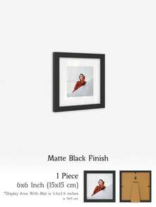 XXBANZHUAN 多种尺寸方形相框：30x30厘米/25x25厘米/20x20厘米/15x15厘米/13x13厘米/10x10厘米 | 6种现代饰面（哑光黑/浅木色/棕色/金色/白橡木色/米色） | 防碎高清亚克力玻璃，配有锯齿挂钩，方便墙面安装 | 适用于家居、办公室墙面和桌面展示 | 婚礼、生日、乔迁之喜的独特礼物