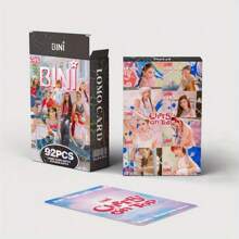Set di 92 carte fotografiche LOMO a doppia faccia con disegni di Kazuya Kamenashi BINI Universe e fiori di ciliegio, adatte per fan e collezionisti