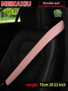 MEIKAXIU 1 Stück/2 Stück PU-Leder geprägter, weicher & bequemer verlängerter Autosicherheitsgurt Schulterpolster, 75cm/29,5 Zoll universelles Auto Interieur Zubehör, Gurt Dekoration & Druckentlastung - 75 cm 29,53 Zoll - Übersicht 3