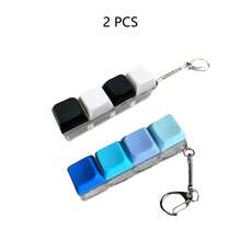 1/2 PCS Keyboard Fidget Toy, Fidget Keyboard, Fidget Keyboard, 4 Keys Keyboard Decompression Toys Keyboard Keychain Toys Finger Keyboard Caps Toy For To Relief Stress Pass The Time