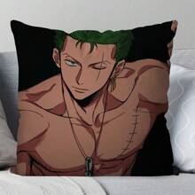 1pc Roronoa Zoro Animation OP-Piece Pillowcase Square Cushion BedroomSofaLeisureComfortCar Living Room Home Decor