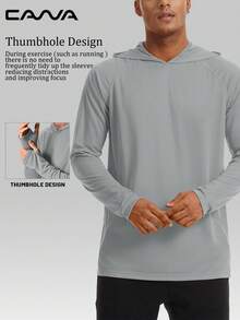 Cavva Men's Summer UPF 50+ Sun Protection Long Sleeve Shirt Quick-Dry Lightweight Breathable Soft Outdoor Hiking Running - Light Grey - View 2