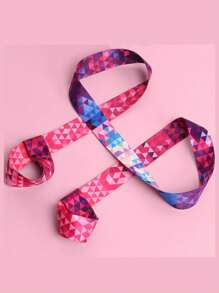 1PC Yoga Mat Back Strap, Exercise Mat Storage, Blue, Iridium, Dreamy Seven-Color Checkered, Retro Pink Flower, Double-Layer Chain, Multi-Color Binding Strap, Storage Strap, Binding Rope Yoga Stretching Strap, Portable Yoga Shoulder Strap, Fitness Exercise, Festival Gift