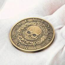1 Stück sammelbare Gedenkmünze Memento Mori Medaille Carpe Diem Stoizismus Souvenir Münze mit Antikfinish als Geschenk für die tägliche stoische Praxis