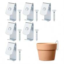 6pcs Metal Flower Pot Clips, 5-8 Inch Standard Terracotta Pot Holder - Durable Plant Pot Lock Hooks, Suitable For Indoor And Outdoor Use, Flower Pot Clips (Due To The Manufacturing Process Of The Product Itself, There Will Be Some Obvious Scratches On The Surface Of The Product.) - Multicolor - View 10