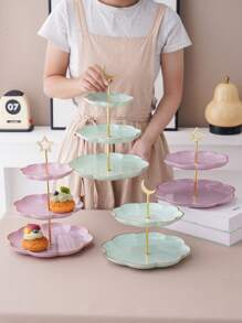 1 Stück mehrstöckige Kuchenplatte, Präsentationsständer für Desserts, Süßigkeiten, Party- und Hochzeitsdekoration