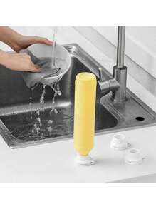 3pcs Bottle Emptying Kit Cap For Upside Down Dispenser Shampoo Lotion, Saver Flipping Set With 3 Sizes Adapters, Leakproof Inverted Bottle Caps For Emptying Lotions, Shampoos, And Kitchen Condiments Back To School