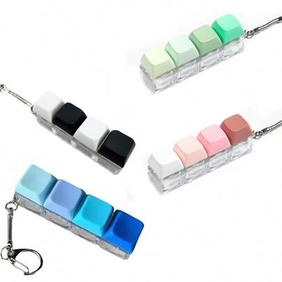 1/2 PCS Keyboard Fidget Toy, Fidget Keyboard, Fidget Keyboard, 4 Keys Keyboard Decompression Toys Keyboard Keychain Toys Finger Keyboard Caps Toy For To Relief Stress Pass The Time